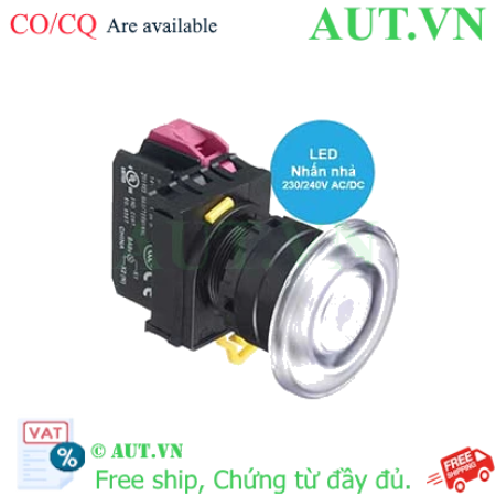 Ảnh của Nút nhấn nhả có đèn IDEC YW1L-M4E01QM3PW 220VAC D22 1NC (Trắng)