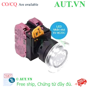 Ảnh của Nút nhấn nhả có đèn IDEC YW1L-M4E02Q2PW 6VAC/DC D22 2NC (Trắng)