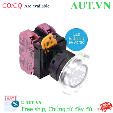 Ảnh của Nút nhấn nhả có đèn IDEC YW1L-M4E02Q2PW 6VAC/DC D22 2NC (Trắng)