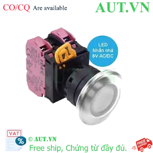 Ảnh của Nút nhấn nhả có đèn IDEC YW1L-M4E02Q2W 6VAC/DC D22 2NC (Trắng)