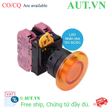 Ảnh của Nút nhấn nhả có đèn IDEC YW1L-M4E02Q3A 12VAC/DC D22 2NC (Hổ phách)