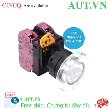 Ảnh của Nút nhấn nhả có đèn IDEC YW1L-M4E02Q3PW 12VAC/DC D22 2NC (Trắng)