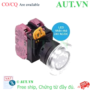 Ảnh của Nút nhấn nhả có đèn IDEC YW1L-M4E02Q4PW 24VAC/DC D22 2NC (Trắng)
