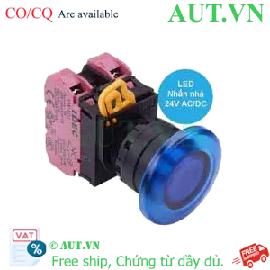 Ảnh của Nút nhấn nhả có đèn IDEC YW1L-M4E02Q4S 24VAC/DC D22 2NC (Xanh)