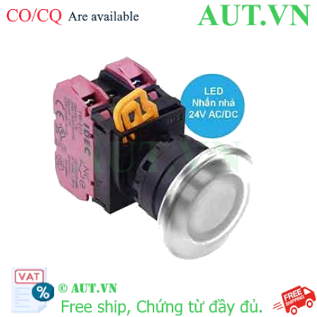 Ảnh của Nút nhấn nhả có đèn IDEC YW1L-M4E02Q4W 24VAC/DC D22 2NC (Trắng)