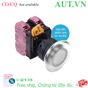 Ảnh của Nút nhấn nhả có đèn IDEC YW1L-M4E02Q5W 6VAC/DC D22 2NC (Trắng)