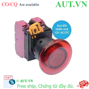 Ảnh của Nút nhấn nhả có đèn IDEC YW1L-M4E02Q6R 12VAC/DC D22 2NC (Đỏ)