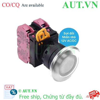 Ảnh của Nút nhấn nhả có đèn IDEC YW1L-M4E02Q6W 12VAC/DC D22 2NC (Trắng)