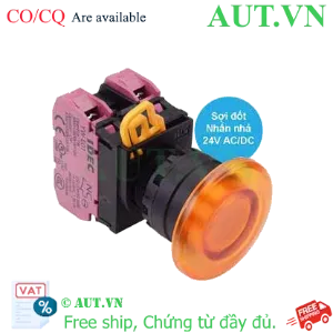 Ảnh của Nút nhấn nhả có đèn IDEC YW1L-M4E02Q7A 24VAC/DC D22 2NC (Hổ phách)