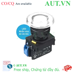 Ảnh của Nút nhấn nhả có đèn IDEC YW1L-M4E10Q2W 6VAC/DC D22 1NO (Trắng)