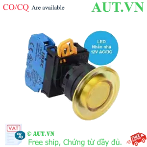 Ảnh của Nút nhấn nhả có đèn IDEC YW1L-M4E10Q3Y 12VAC/DC D22 1NO (Vàng)