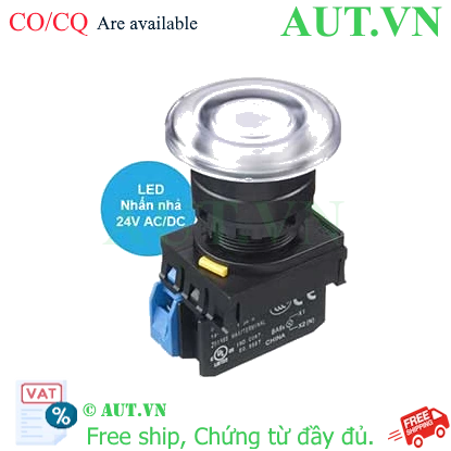 Ảnh của Nút nhấn nhả có đèn IDEC YW1L-M4E10Q4PW 24VAC/DC D22 1NO (Trắng)