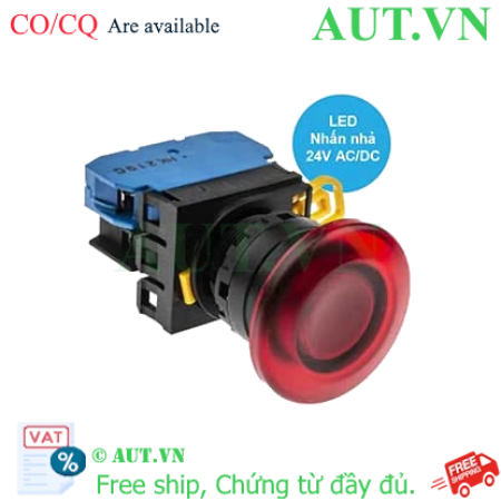 Ảnh của Nút nhấn nhả có đèn IDEC YW1L-M4E10Q4R 24VAC/DC D22 1NO (Đỏ)