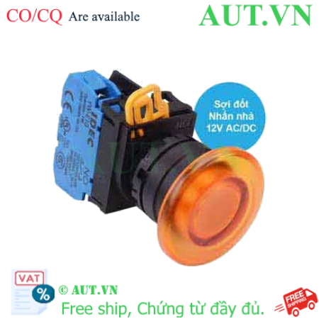 Ảnh của Nút nhấn nhả có đèn IDEC YW1L-M4E10Q6A 12VAC/DC D22 1NO (Hổ phách)