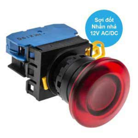 Ảnh của Nút nhấn nhả có đèn IDEC YW1L-M4E10Q6R 12VAC/DC D22 1NO (Đỏ)