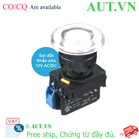 Ảnh của Nút nhấn nhả có đèn IDEC YW1L-M4E10Q6W 12VAC/DC D22 1NO (Trắng)
