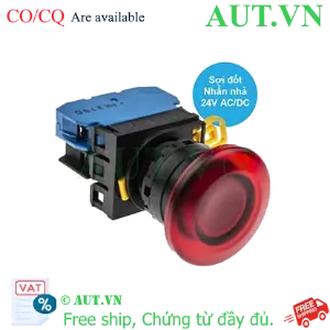 Ảnh của Nút nhấn nhả có đèn IDEC YW1L-M4E10Q7R 24VAC/DC D22 1NO (Đỏ)