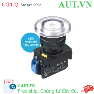 Ảnh của Nút nhấn nhả có đèn IDEC YW1L-M4E10QHPW 110VAC D22 1NO (Trắng)