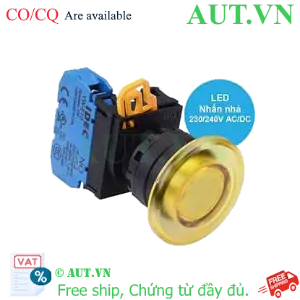 Ảnh của Nút nhấn nhả có đèn IDEC YW1L-M4E10QM3Y 220VAC D22 1NO (Vàng)