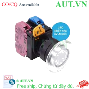 Ảnh của Nút nhấn nhả có đèn IDEC YW1L-M4E11Q2PW 6VAC/DC D22 1NO+1NC (Trắng)