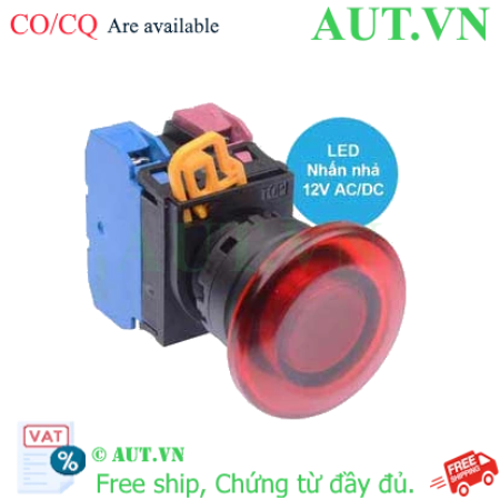 Ảnh của Nút nhấn nhả có đèn IDEC YW1L-M4E11Q3R 12VAC/DC D22 1NO+1NC (Đỏ)
