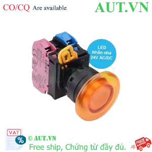 Ảnh của Nút nhấn nhả có đèn IDEC YW1L-M4E11Q4A 24VAC/DC D22 1NO+1NC (Hổ phách)