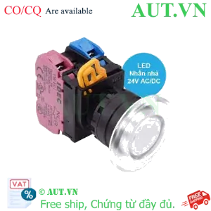 Ảnh của Nút nhấn nhả có đèn IDEC YW1L-M4E11Q4PW 24VAC/DC D22 1NO+1NC (Trắng)