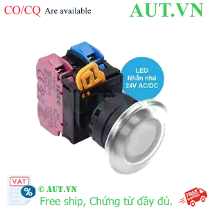 Ảnh của Nút nhấn nhả có đèn IDEC YW1L-M4E11Q4W 24VAC/DC D22 1NO+1NC (Trắng)