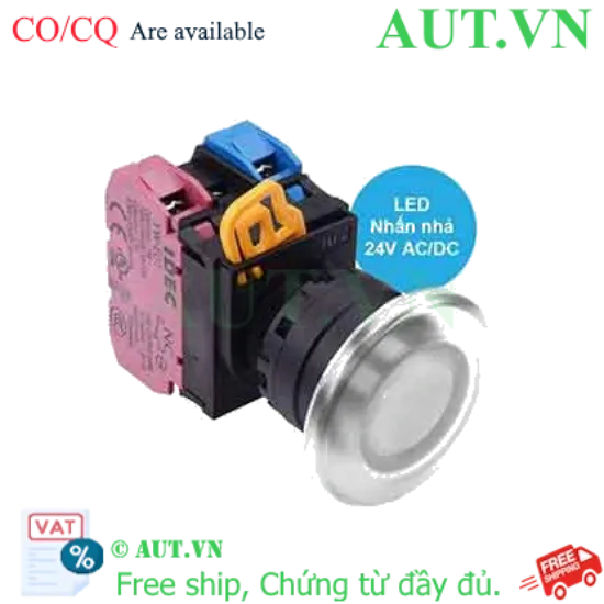 Ảnh của Nút nhấn nhả có đèn IDEC YW1L-M4E11Q4W 24VAC/DC D22 1NO+1NC (Trắng)