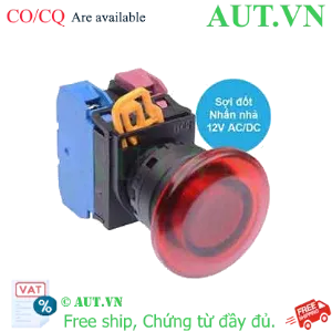 Ảnh của Nút nhấn nhả có đèn IDEC YW1L-M4E11Q6R 12VAC/DC D22 1NO+1NC (Đỏ)