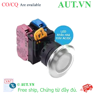 Ảnh của Nút nhấn nhả có đèn IDEC YW1L-M4E11QHW 110VAC D22 1NO+1NC (Trắng)