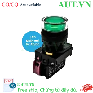 Ảnh của Nút nhấn nhả có đèn IDEC YW1L-MF2E01Q2G 6VAC/DC D22 1NC (Xanh)
