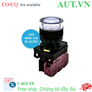 Ảnh của Nút nhấn nhả có đèn IDEC YW1L-MF2E01Q2PW 6VAC/DC D22 1NC (Trắng)