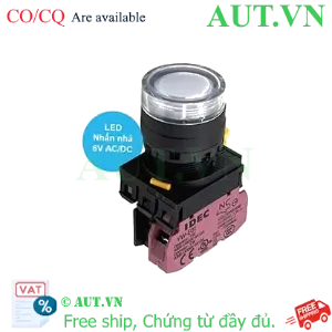 Ảnh của Nút nhấn nhả có đèn IDEC YW1L-MF2E01Q2W 6VAC/DC D22 1NC (Trắng)