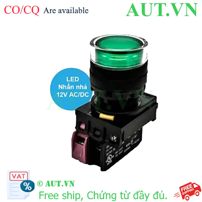 Ảnh của Nút nhấn nhả có đèn IDEC YW1L-MF2E01Q3G 12VAC/DC D22 1NC (Xanh)