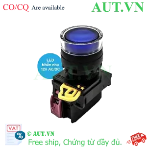 Ảnh của Nút nhấn nhả có đèn IDEC YW1L-MF2E01Q3S 12VAC/DC D22 1NC (Xanh)