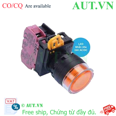 Ảnh của Nút nhấn nhả có đèn IDEC YW1L-MF2E01Q4A 24VAC/DC D22 1NC (Hổ phách)