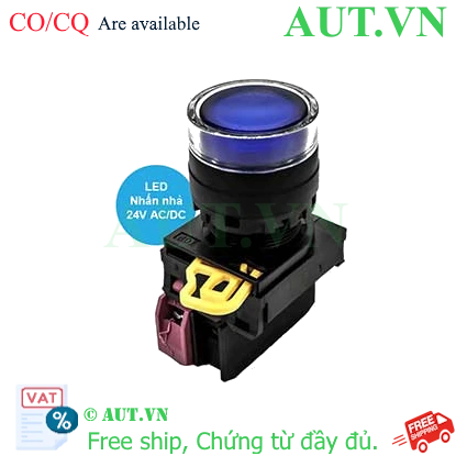 Ảnh của Nút nhấn nhả có đèn IDEC YW1L-MF2E01Q4S 24VAC/DC D22 1NC (Xanh)