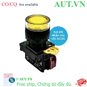 Ảnh của Nút nhấn nhả có đèn IDEC YW1L-MF2E01Q6Y 12VAC/DC D22 1NC (Vàng)