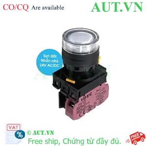 Ảnh của Nút nhấn nhả có đèn IDEC YW1L-MF2E01Q7W 24VAC/DC D22 1NC (Trắng)