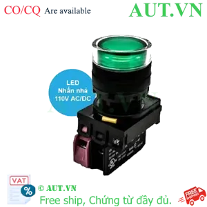 Ảnh của Nút nhấn nhả có đèn IDEC YW1L-MF2E01QHG 110VAC D22 1NC (Xanh)