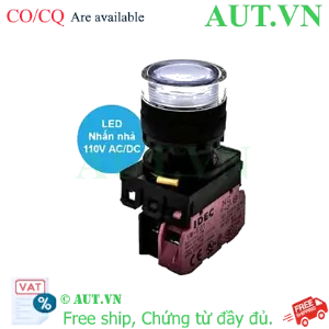 Ảnh của Nút nhấn nhả có đèn IDEC YW1L-MF2E01QHPW 110VAC D22 1NC (Trắng)