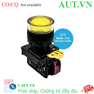 Ảnh của Nút nhấn nhả có đèn IDEC YW1L-MF2E01QM3Y 220VAC D22 1NC (Vàng)
