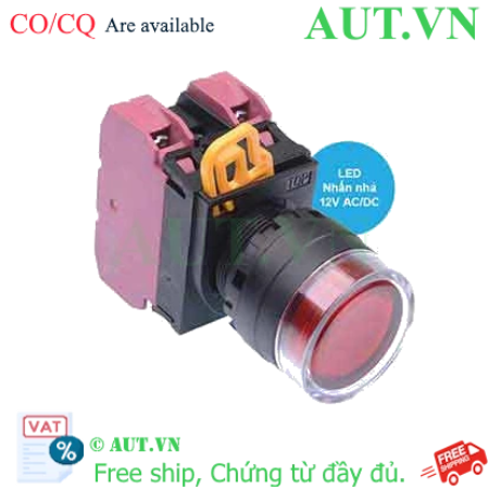 Ảnh của Nút nhấn nhả có đèn IDEC YW1L-MF2E02Q3R 12VAC/DC D22 2NC (Đỏ)
