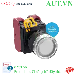 Ảnh của Nút nhấn nhả có đèn IDEC YW1L-MF2E02Q4PW 24VAC/DC D22 2NC (Trắng)