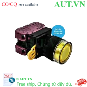 Ảnh của Nút nhấn nhả có đèn IDEC YW1L-MF2E02Q7Y 24VAC/DC D22 2NC (Vàng)