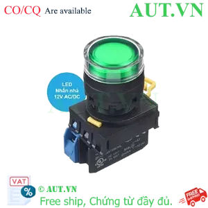 Ảnh của Nút nhấn nhả có đèn IDEC YW1L-MF2E10Q3G 12VAC/DC D22 1NO (Xanh)