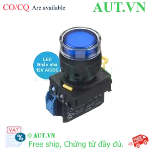 Ảnh của Nút nhấn nhả có đèn IDEC YW1L-MF2E10Q3S 12VAC/DC D22 1NO (Xanh)