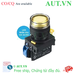 Ảnh của Nút nhấn nhả có đèn IDEC YW1L-MF2E10Q3Y 12VAC/DC D22 1NO (Vàng)