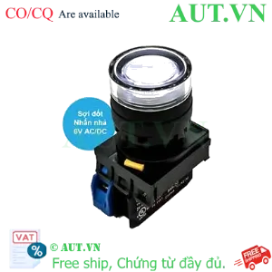 Ảnh của Nút nhấn nhả có đèn IDEC YW1L-MF2E10Q5W 6VAC/DC D22 1NO (Trắng)